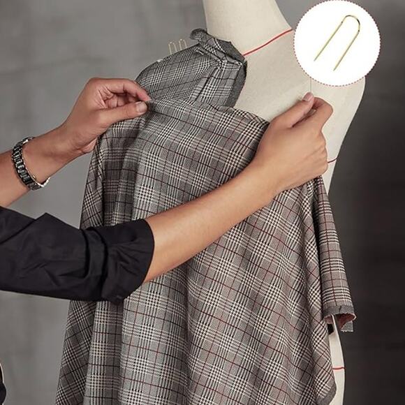 Accessories - Package of 1,000, U-pin, GOLD-finished steel, 22x6mm, Jewelry, Sewing, Crafts